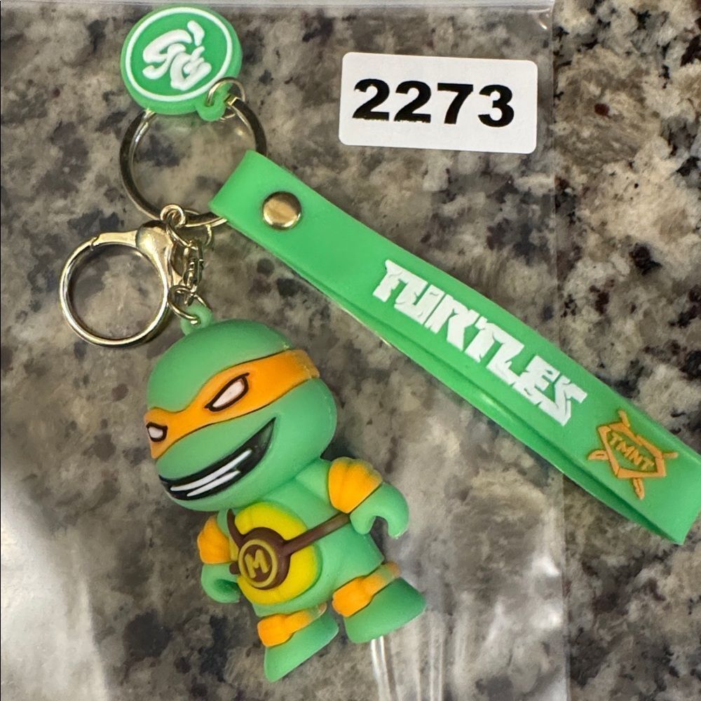 2273 Matthew Fun‎ Item TMNT Michelangelo Key Ring & Bag Charm